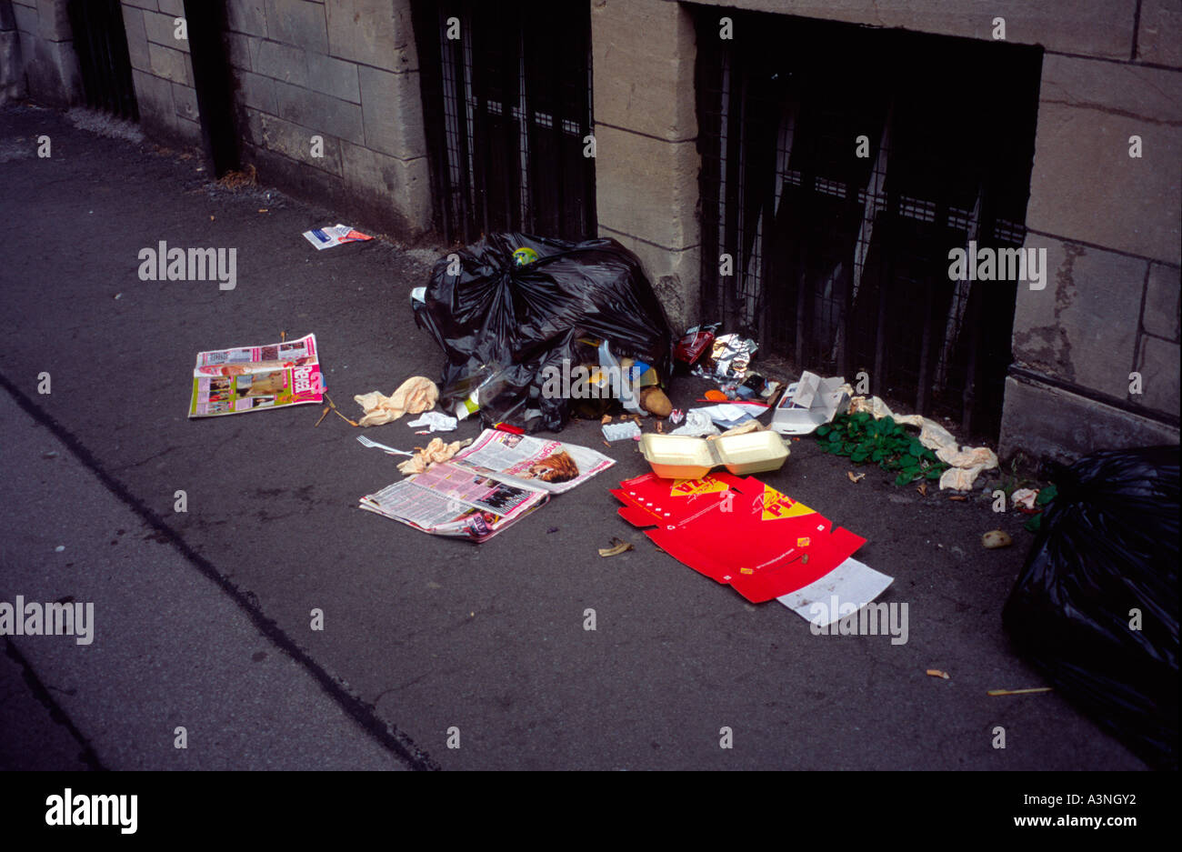 Black bin bag ripped hires stock photography and images Alamy