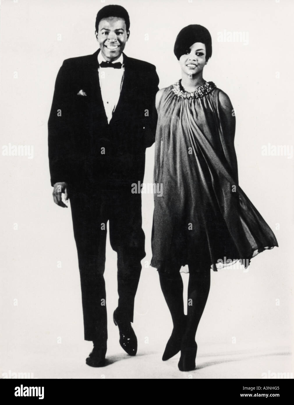 MARVIN GAYE and TAMMI TERRELL  Tamla Motown singers about 1967 Stock Photo