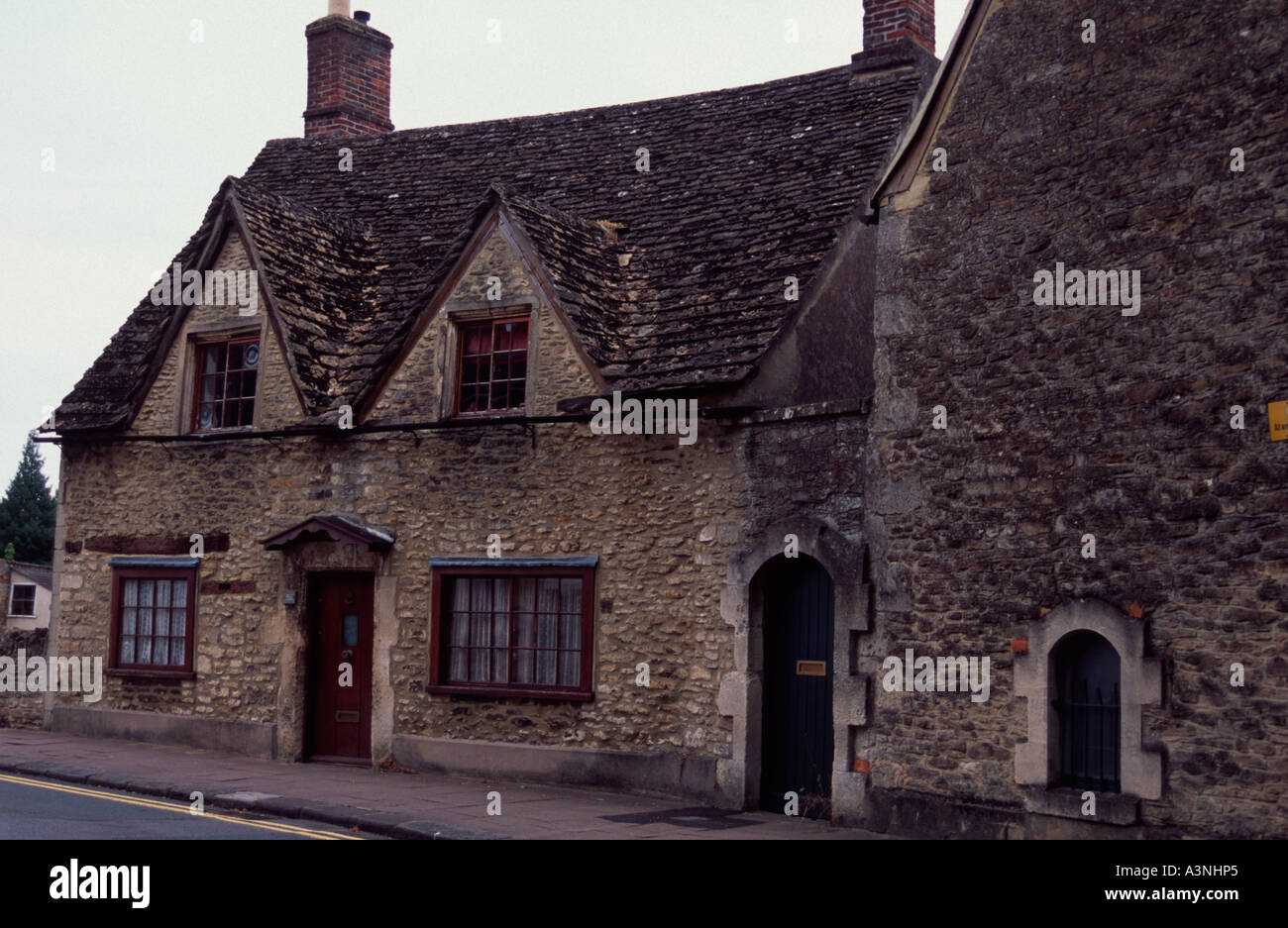 Old cottages, Chippenham, Wiltshire, UK Stock Photo Alamy