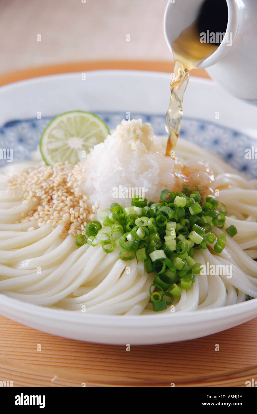 Japanese Wheat Noodles Stock Photo Alamy