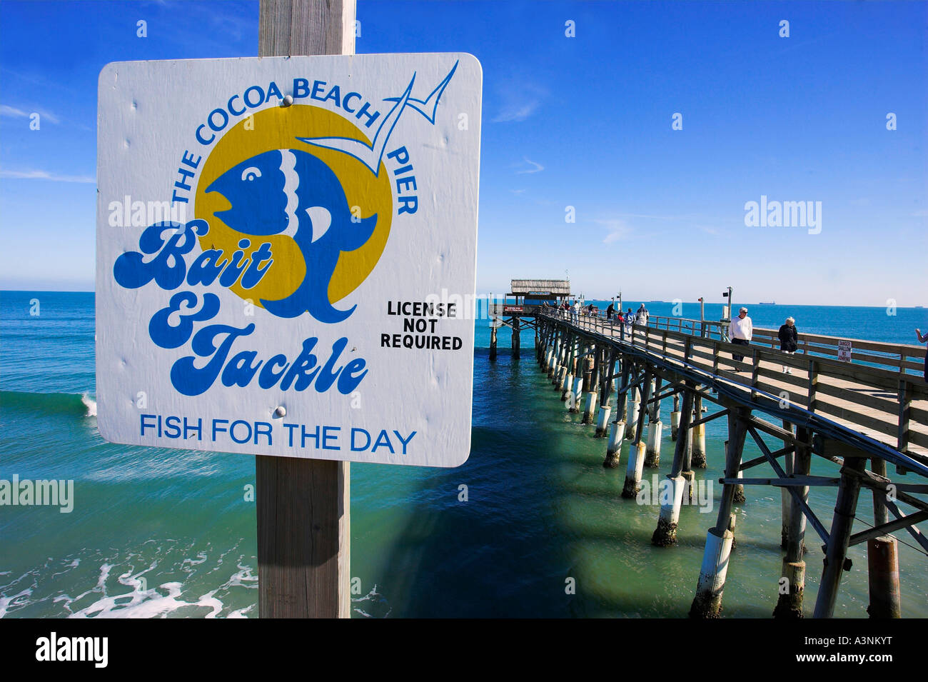 Cocoa Beach Pier Stock Photo Alamy