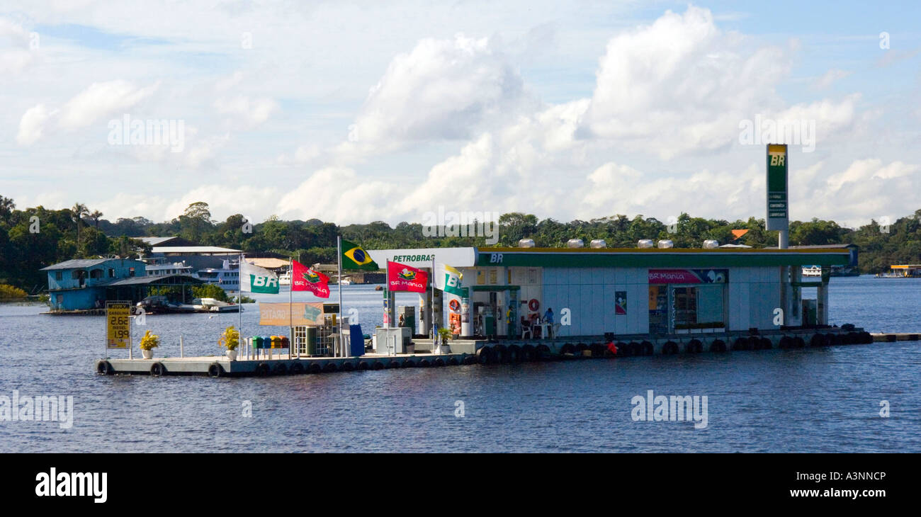 Floating petrol pump station / Manaus Stock Photo Alamy
