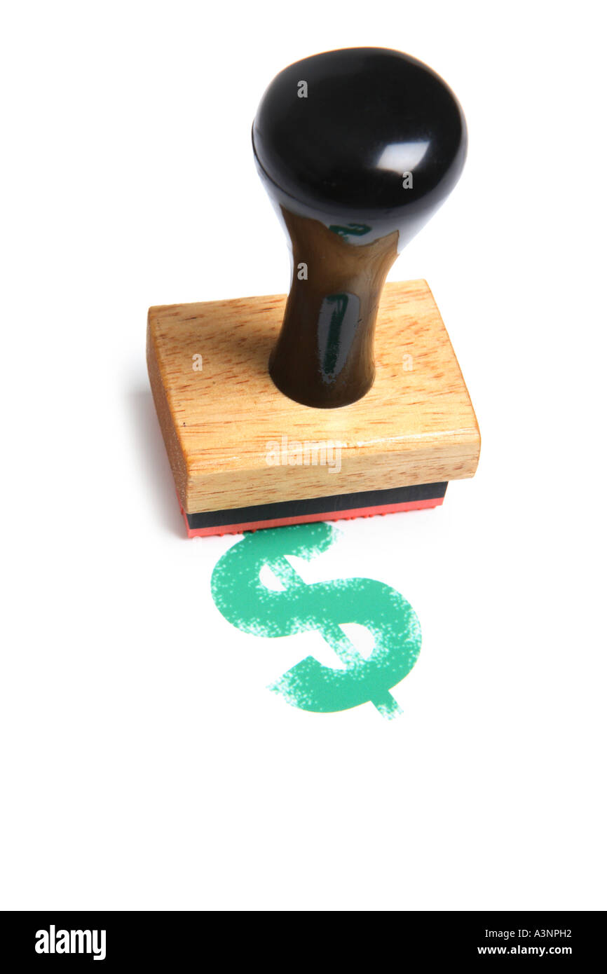 Dollar sign Rubber stamp Stock Photo Alamy