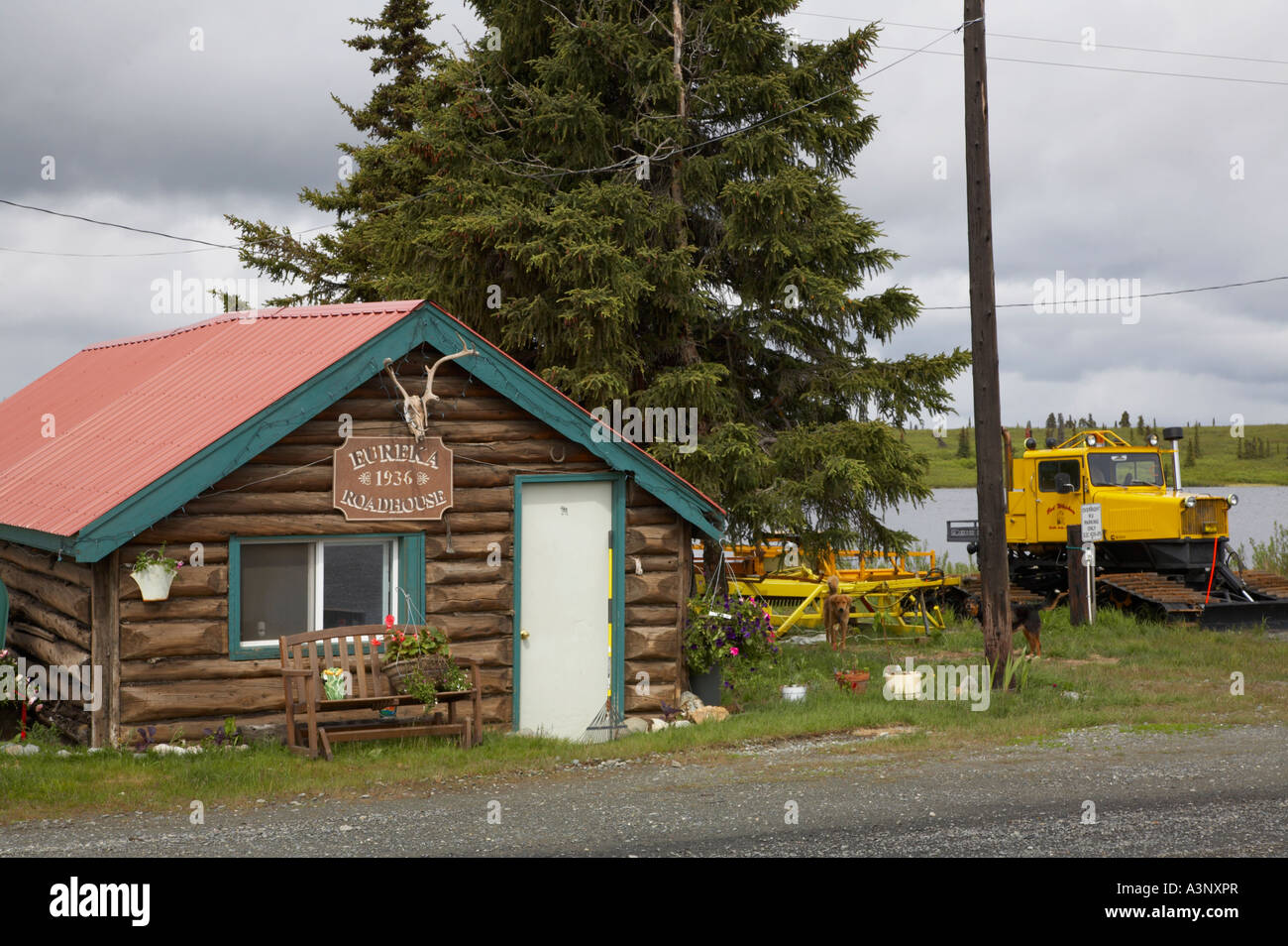 Historic Eureka Roadhouse built in 1936 on the Glenn Highway Route 1 in