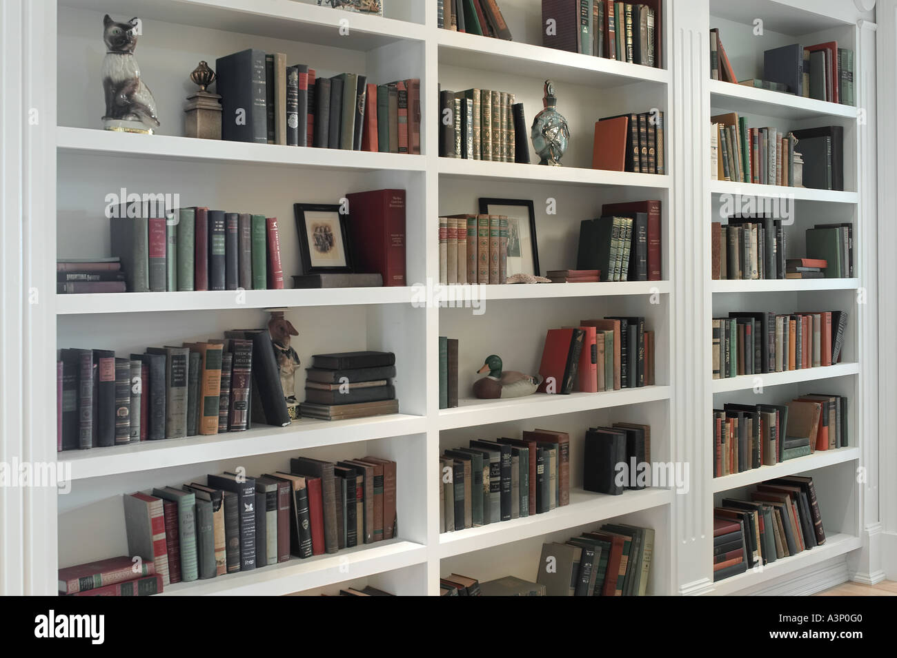 Book Shelf In Home Den Lounge Stock Photo Alamy