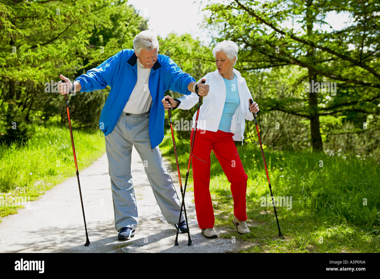 pole walking for seniors
