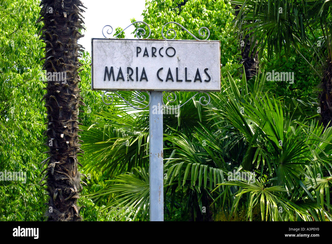 Parco Maria Callas Sirmione at Lake Garda Stock Photo