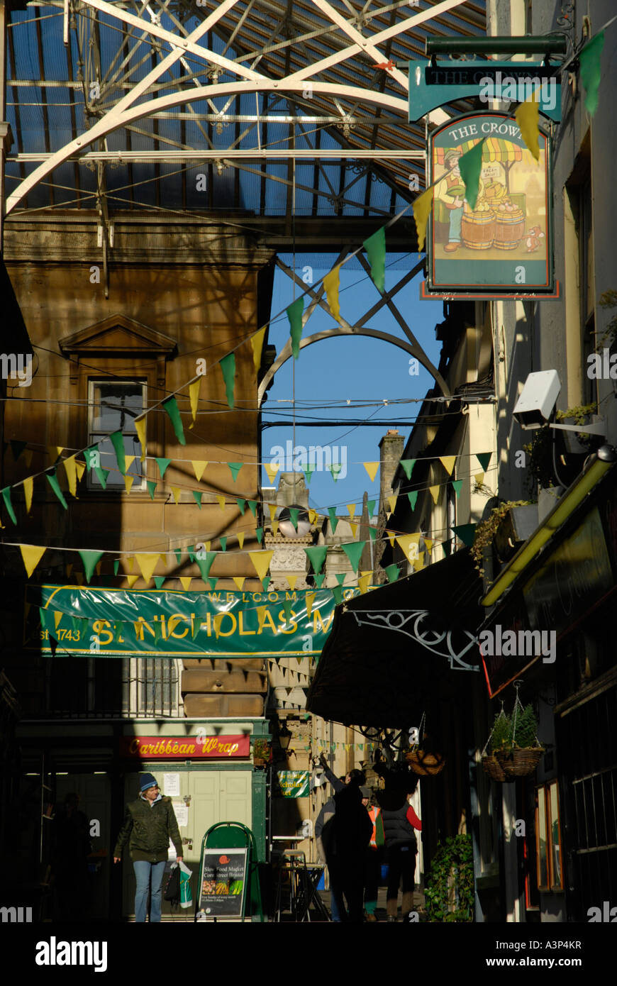 View of St Nicholas Markets in Bristol Gloucestershire England Stock