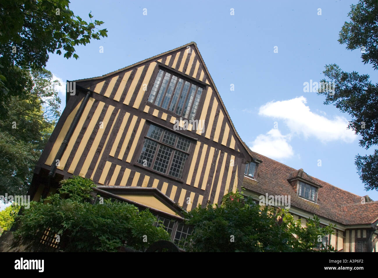 Tudor house near entrance to Eltham Palace London GB UK Stock Photo