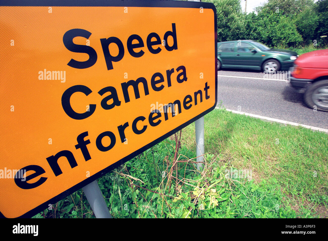 Speed Camera Enforcement sign Britain UK Stock Photo Alamy