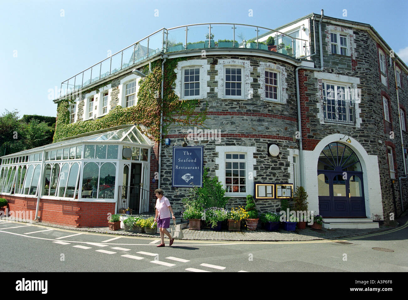 Rick Stein's Seafood Restaurant in Padstow in Cornwall Britain UK Stock