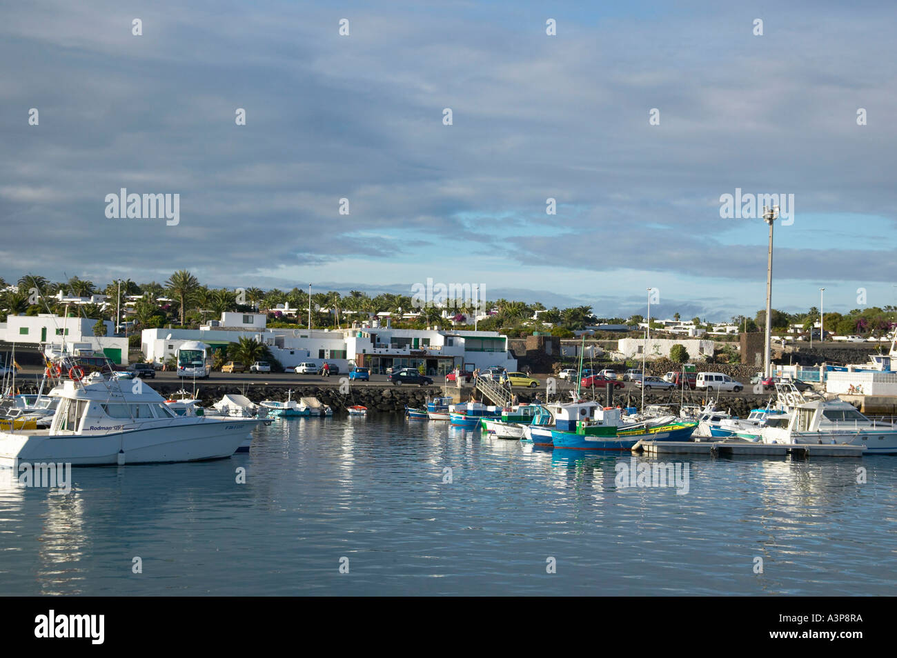 View over Playa Blanca Lanzarote Stock Photo