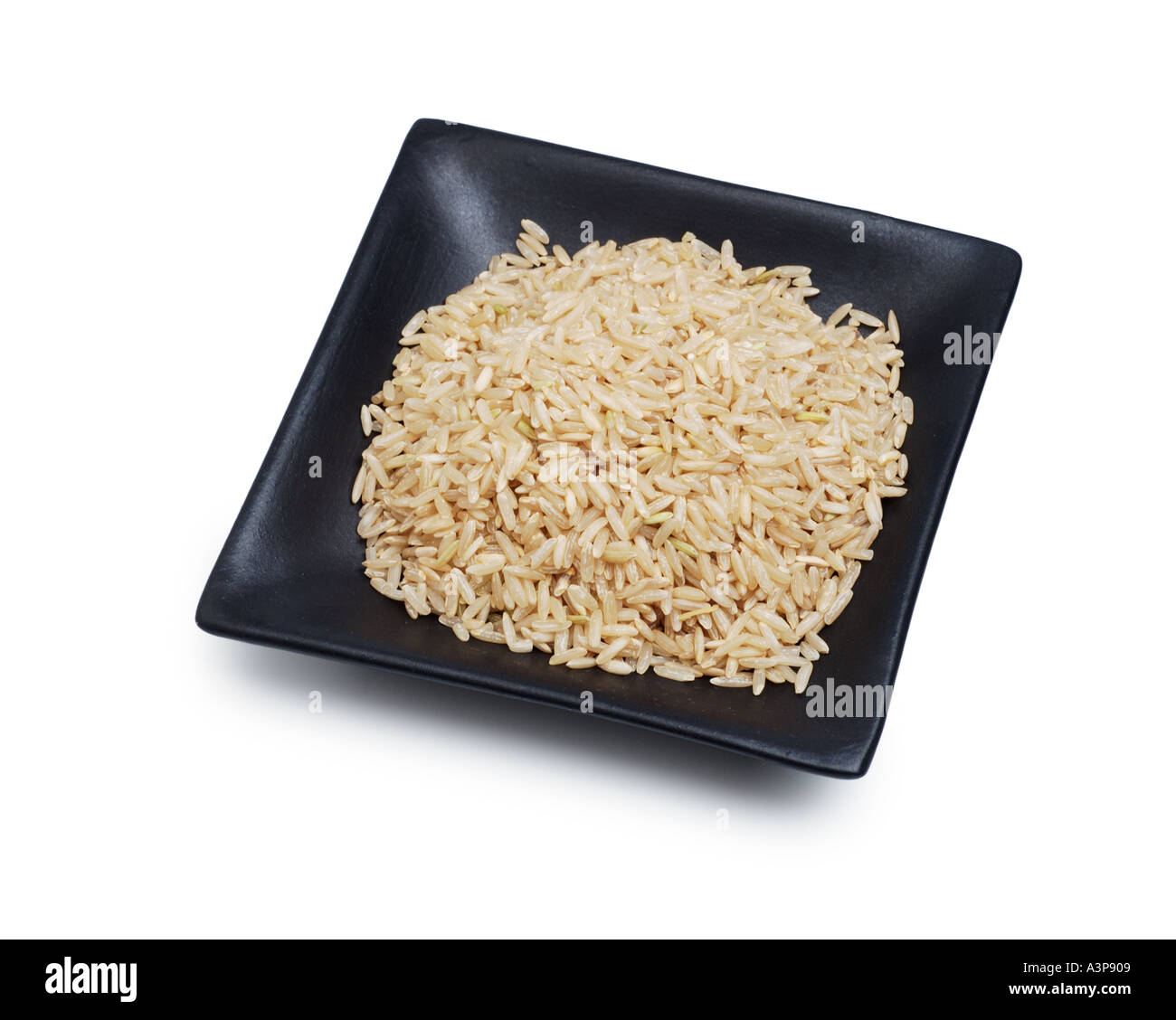 dish of uncooked rice Stock Photo
