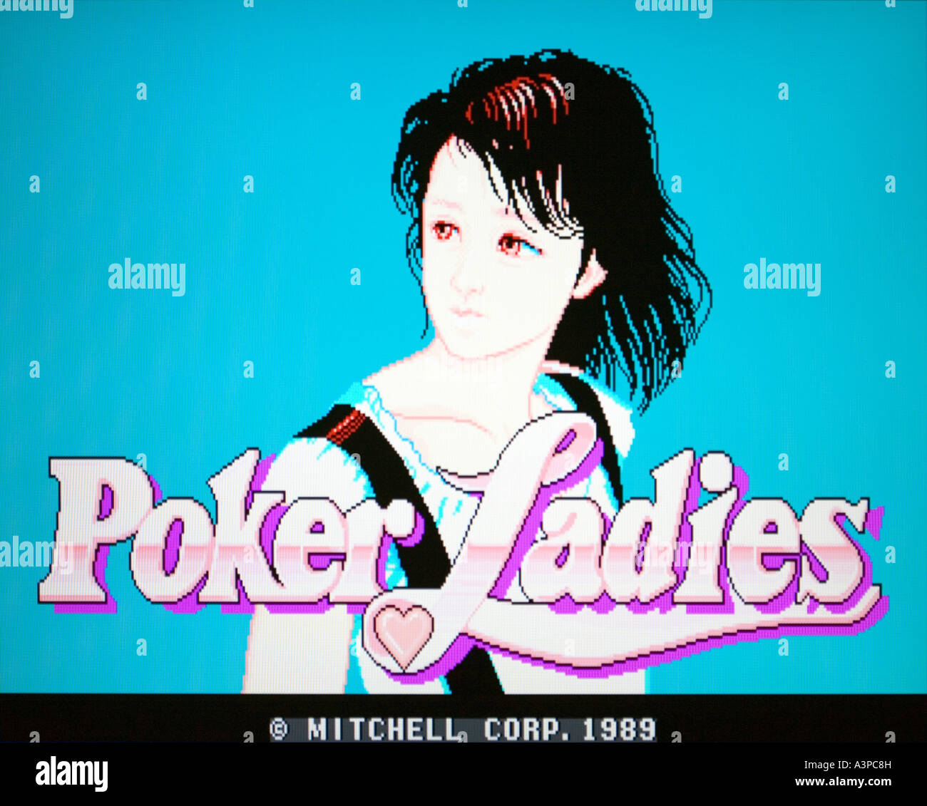 Poker Ladies Mitchell Corp 1989 vintage arcade videogame screenshot