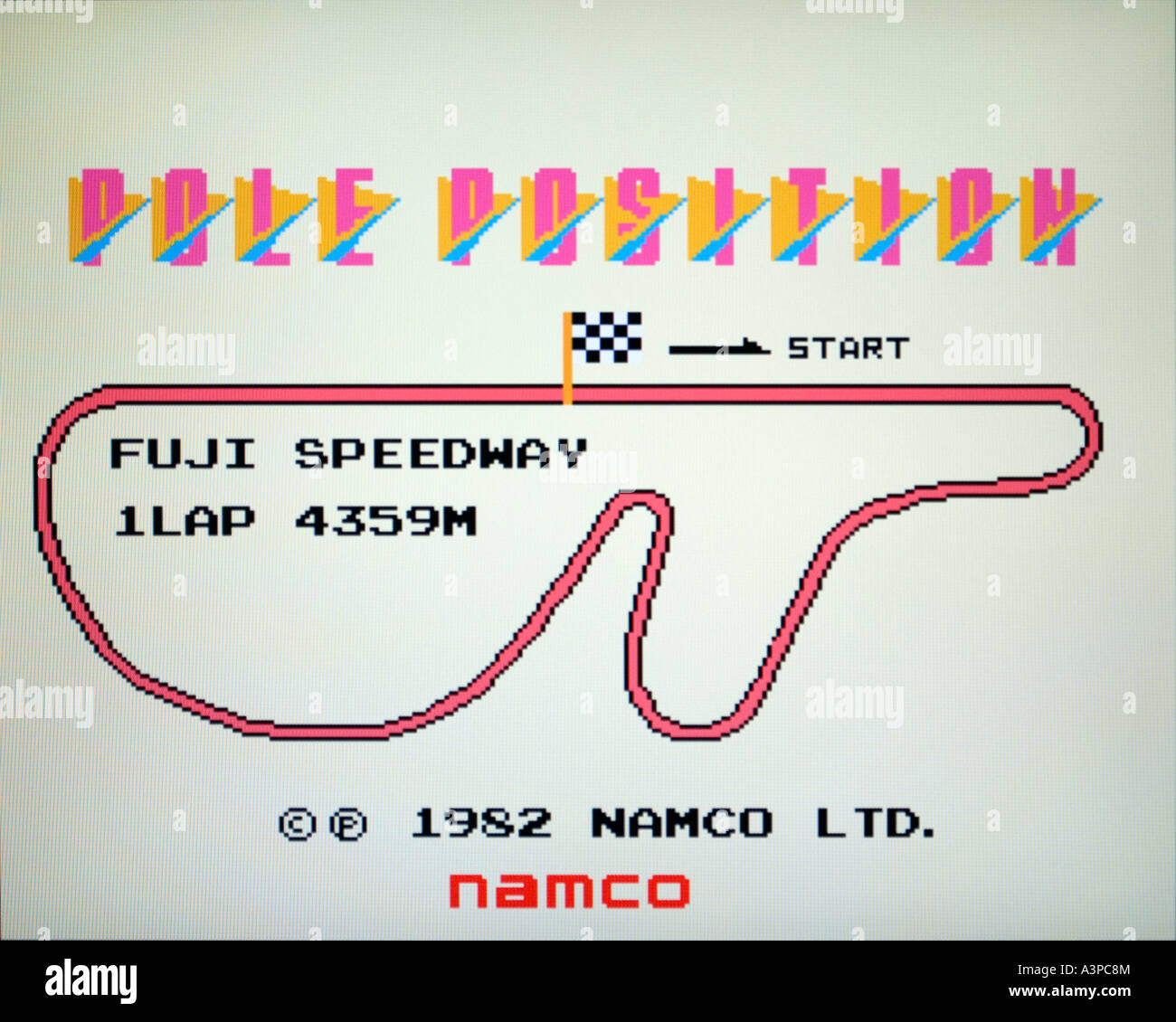 Pole Position Atari Namco Ltd 1982 vintage arcade videogame screenshot