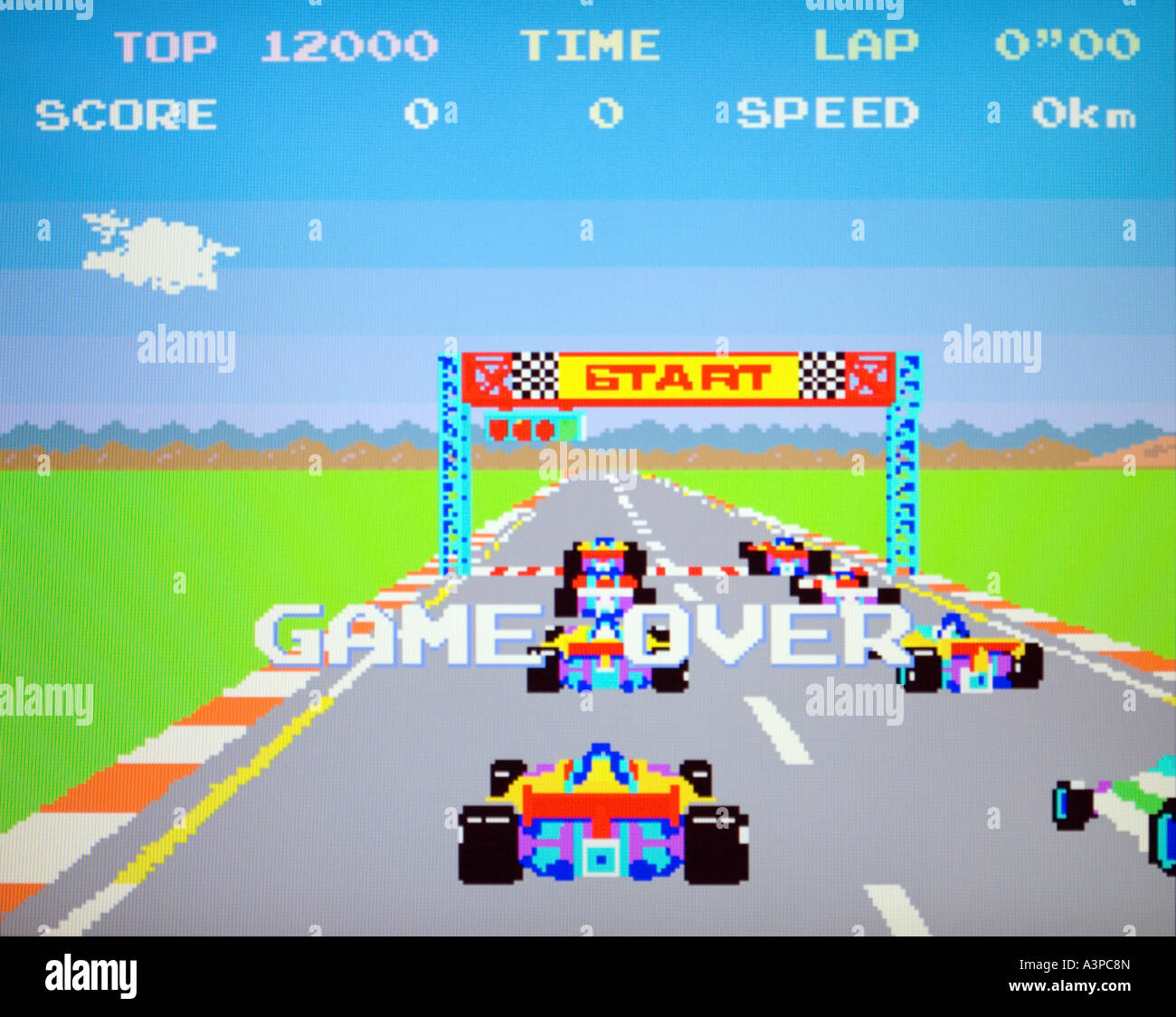 Pole Position Atari Namco Ltd 1982 vintage arcade videogame screenshot