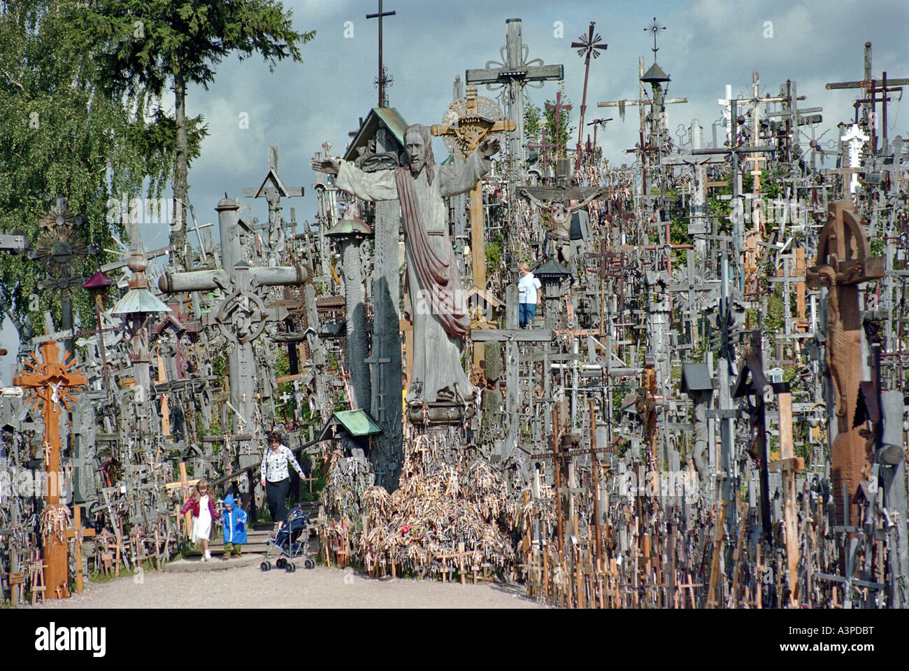 The Hill of Crosses, Lithuania Stock Photo