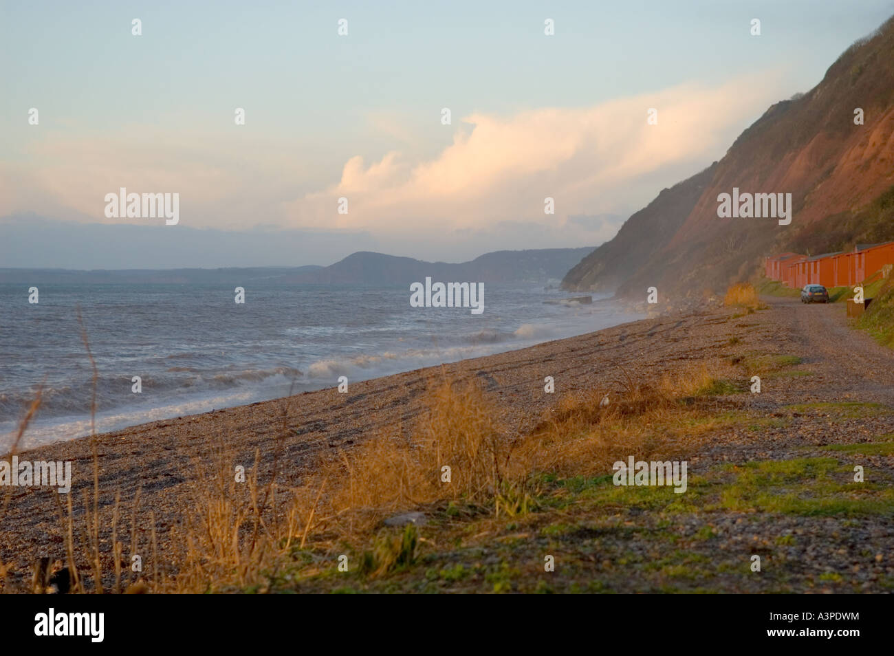 Beach on a january day Stock Photo - Alamy