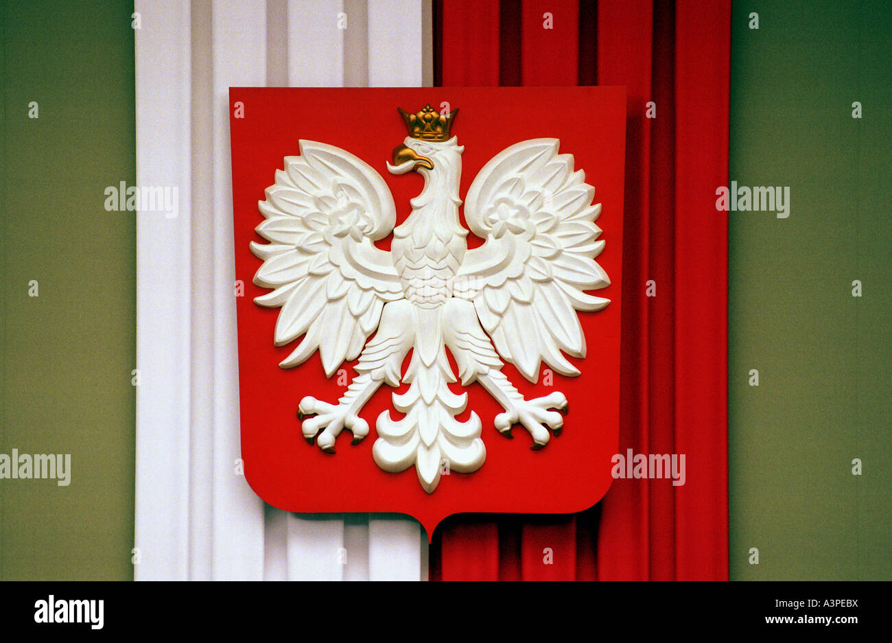 Polish national coat of arms Stock Photo