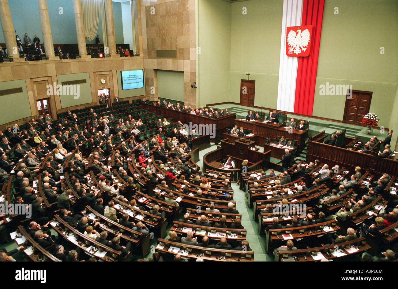 The Polish Parliament, Warsaw, Poland Stock Photo