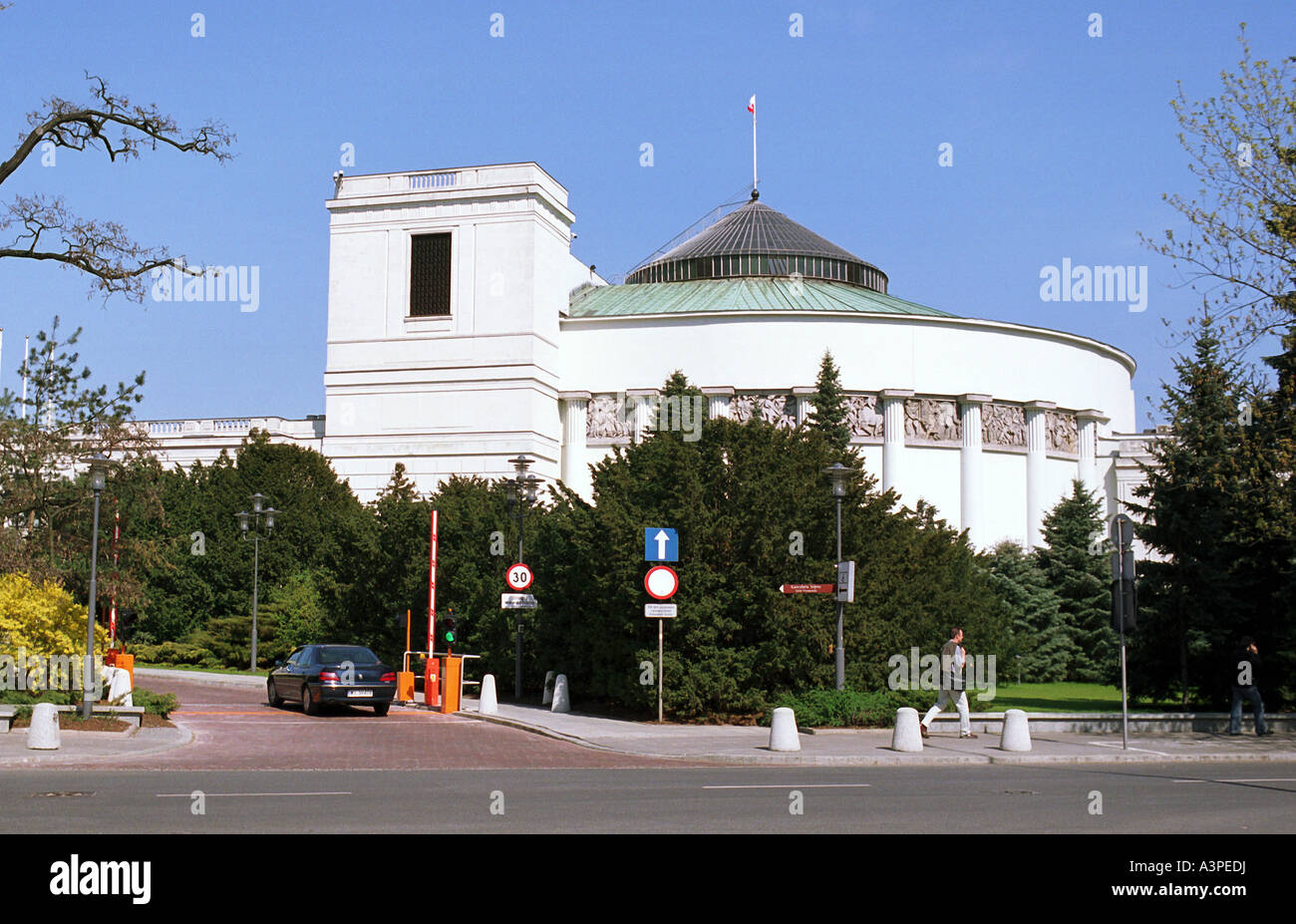 The building of the Sejm of the Republic of Poland in Warsaw, Poland Stock Photo
