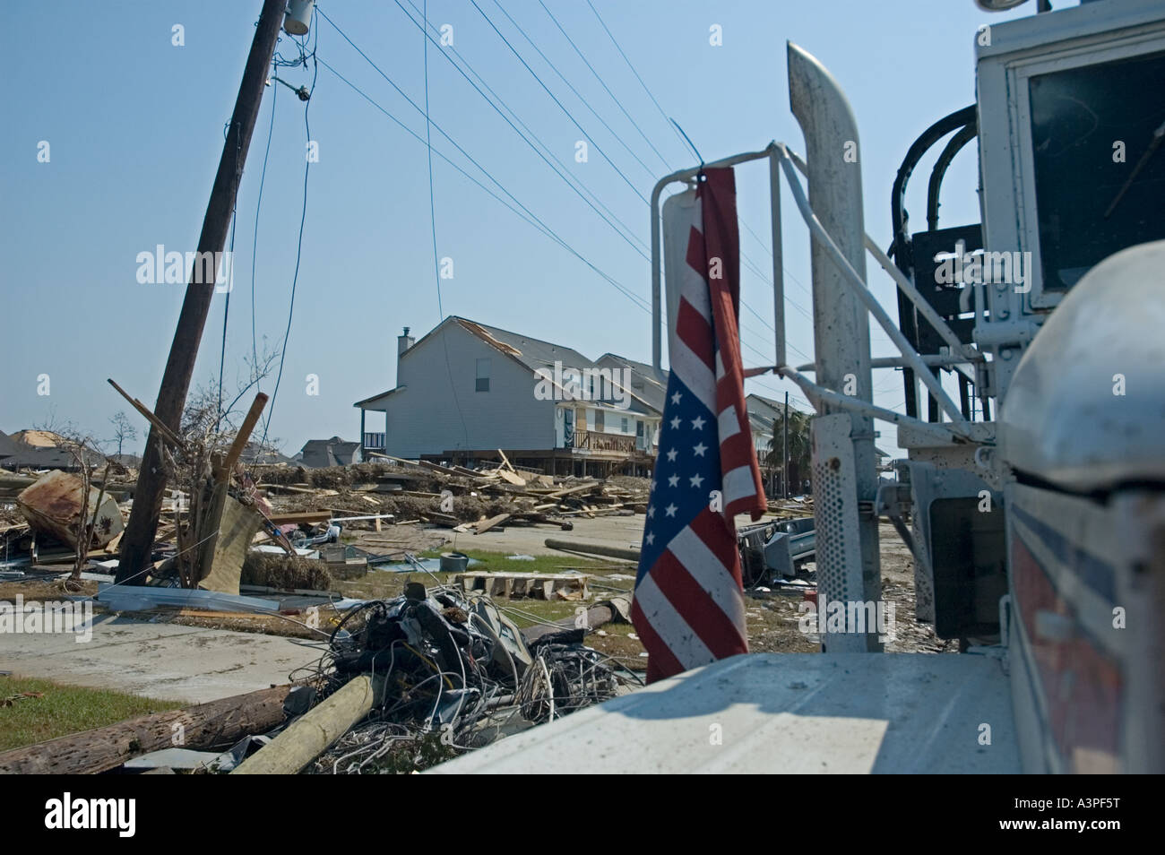 The aftermath of Hurricane Katrina Stock Photo