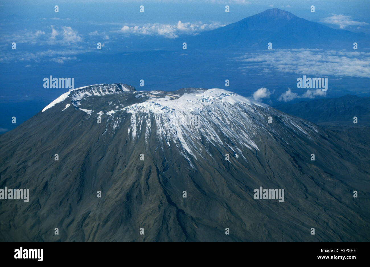 Crater on the summit of Mt Kilimanjaro Africas highest mountain 19340