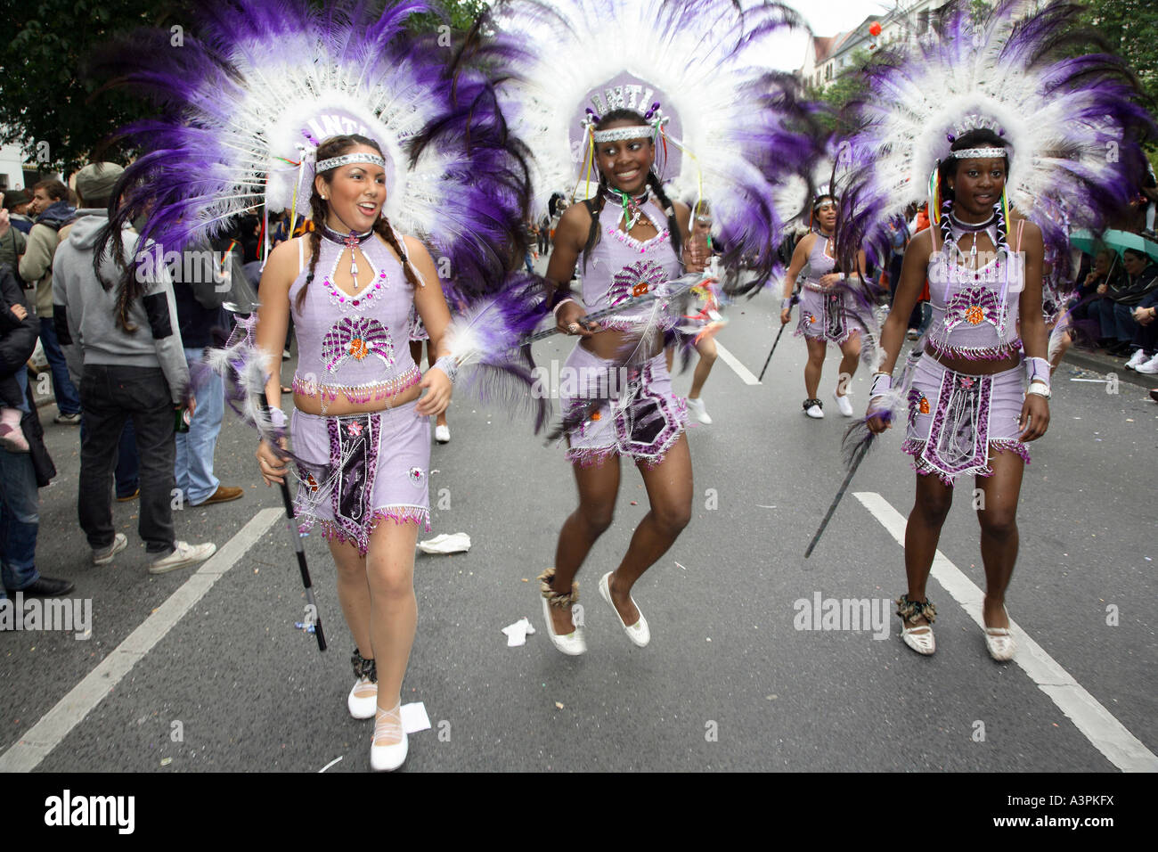 Dancers at the Carnival of Cultures in Berlin, Germany Stock Photo