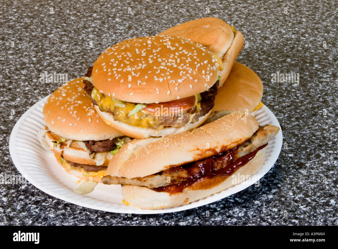 Hamburger Fast Food Stock Photo