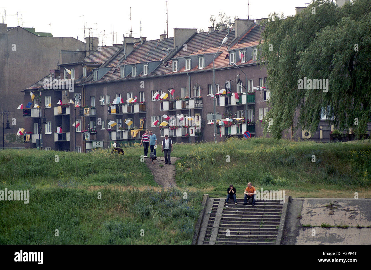 A house decorated for the Feast of Corpus Christi in Poznan, Poland