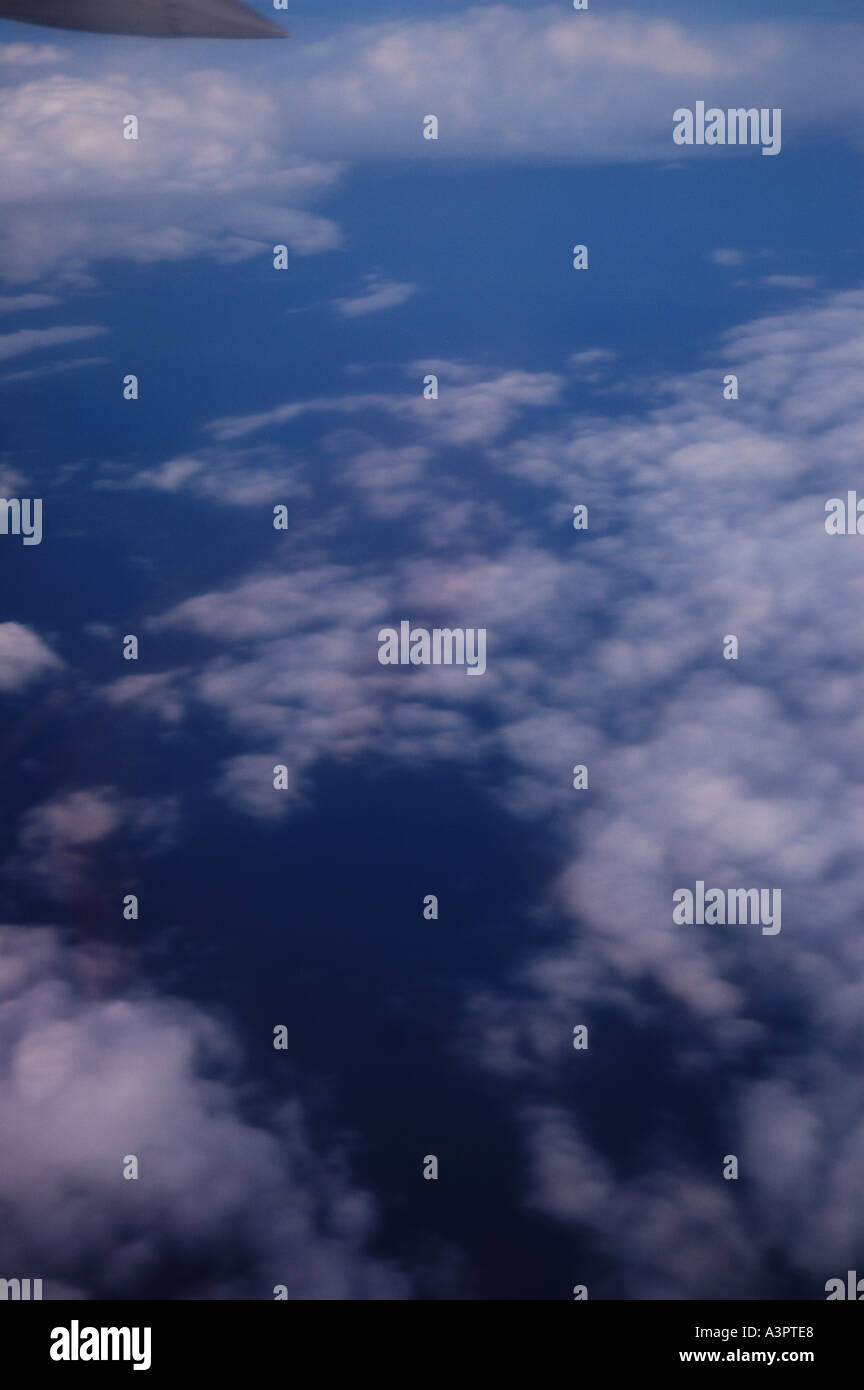 High altitude clouds seen from aircraft dsca 1424 Stock Photo