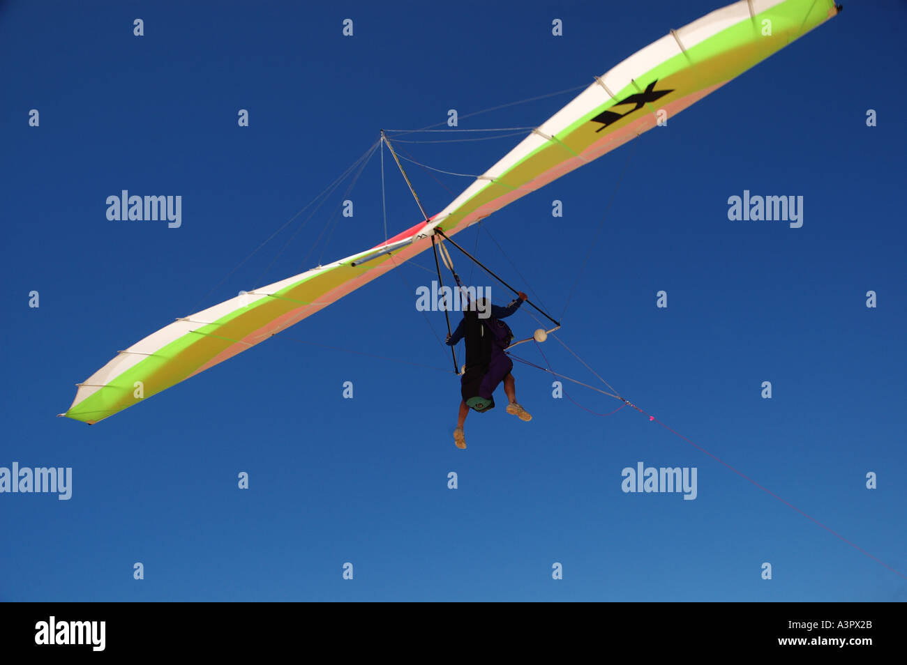 Hang glider over Double Island Point Noosa Queensland Australia dsca