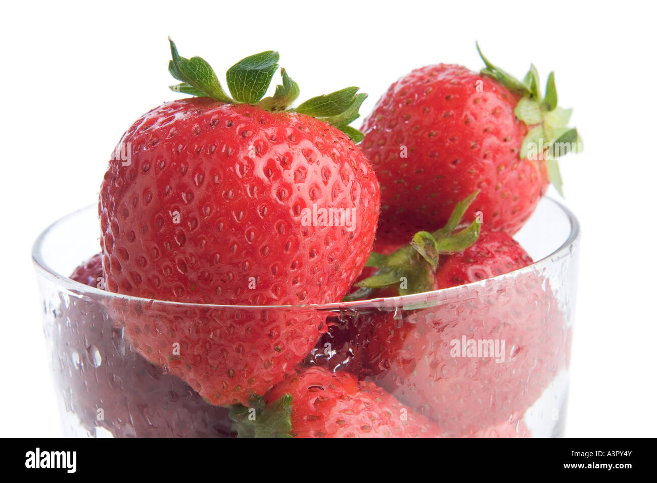 Glass of strawberries Stock Photo - Alamy
