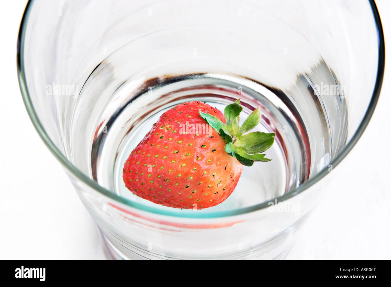 Strawberry in a glass Stock Photo - Alamy
