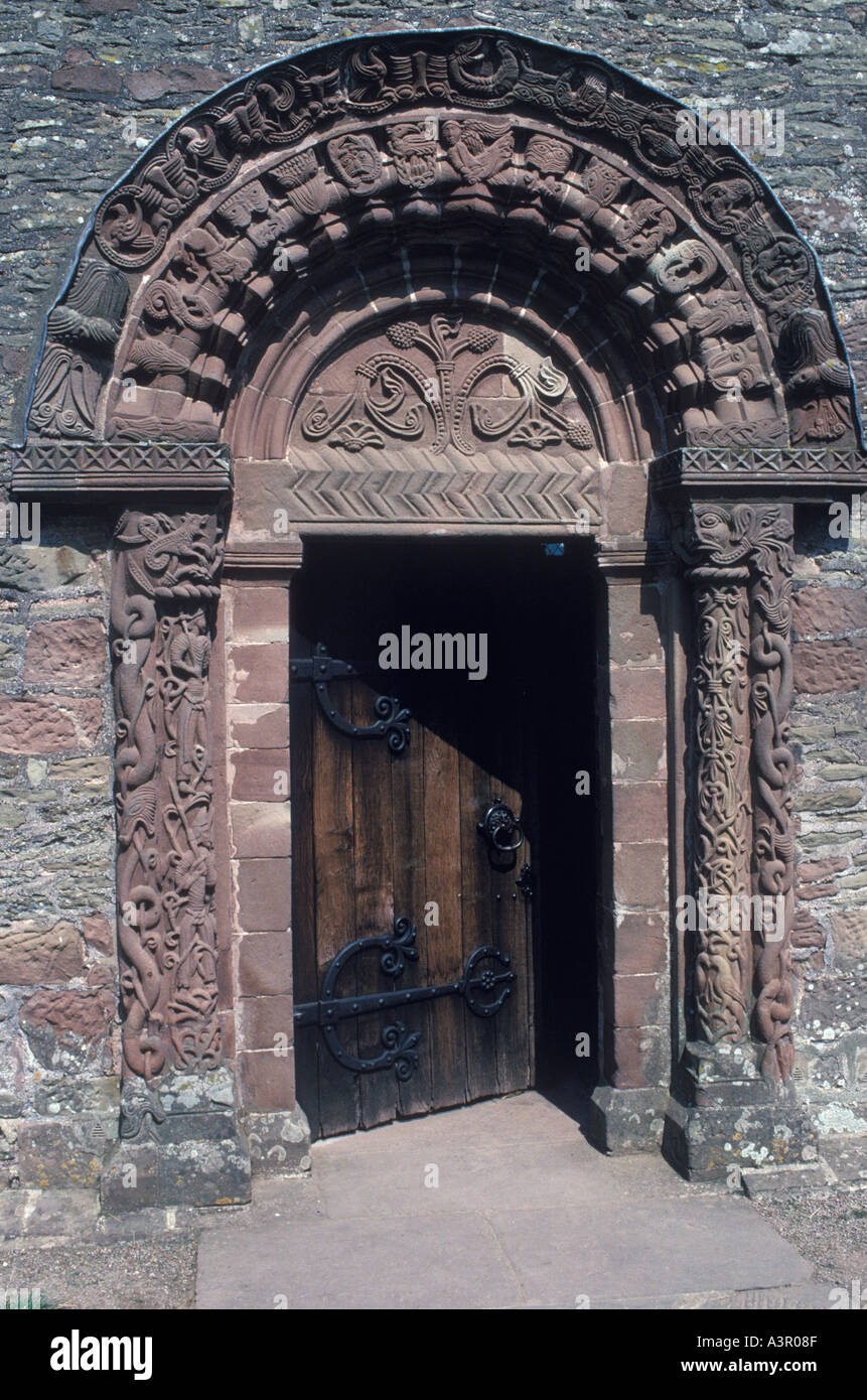 Kilpec St Mary St Davids Marys Church. South door of St Mary aHereford and Worcester HOMER SYKES Stock Photo