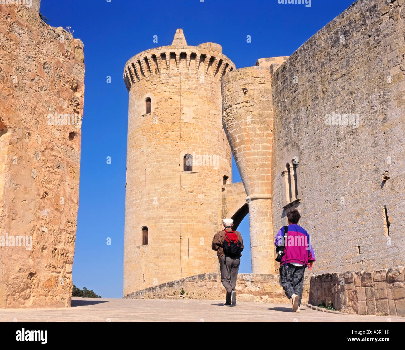 Castell de Bellver, Bellver Castle, Bosc de Bellver Hill, Palma, Mallorca, Balearic Islands, Spain Stock Photo