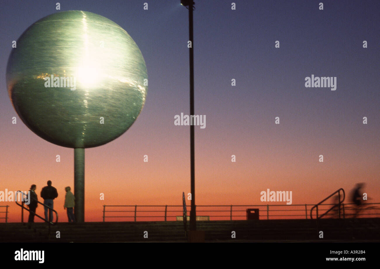 Giant Mirror Ball Blackpool seaside resort Stock Photo Alamy