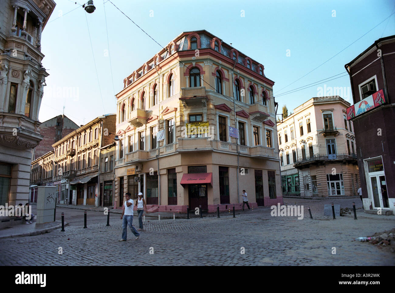 A house for sale/rent in the old town of Bucharest, Romania Stock Photo