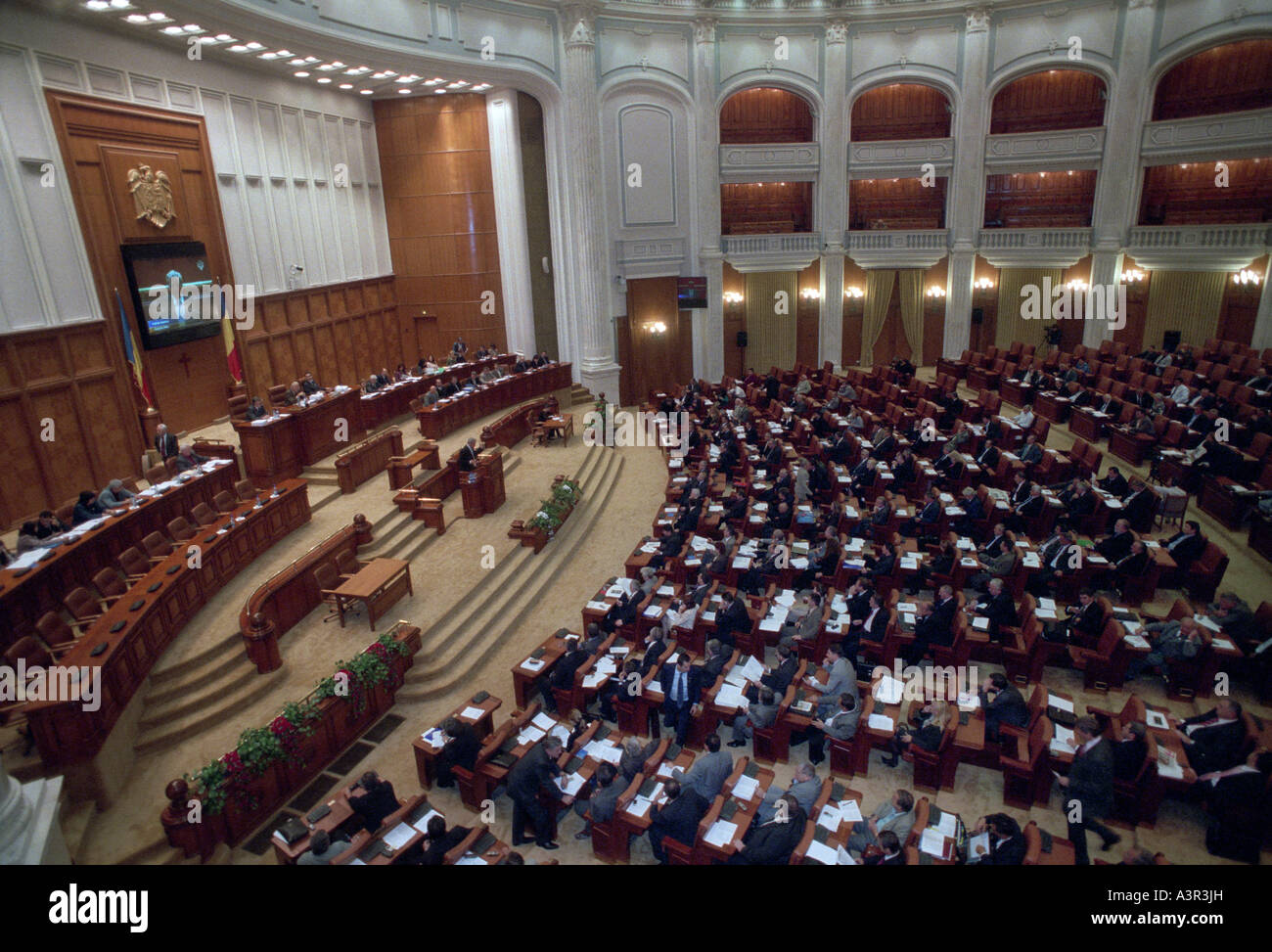 Sitting of the Romanian Parliament, Bucharest Stock Photo