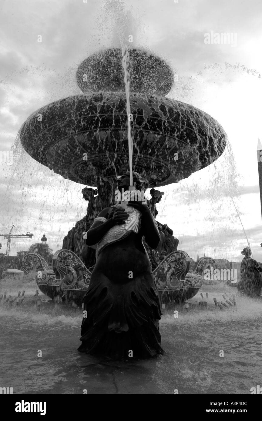 Fountain Place de la Concorde Paris France Stock Photo