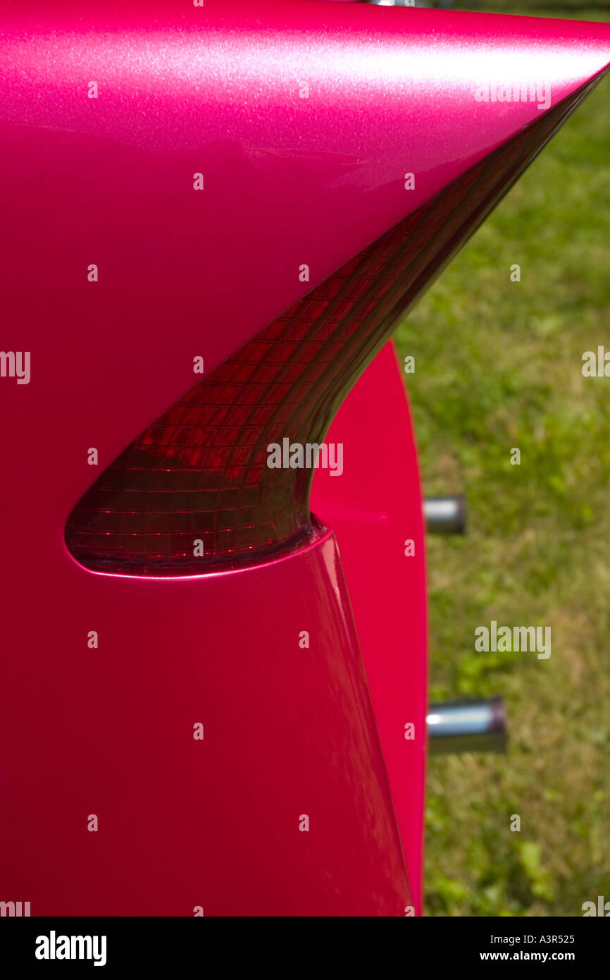 Closeup of tail light on customized american car Stock Photo