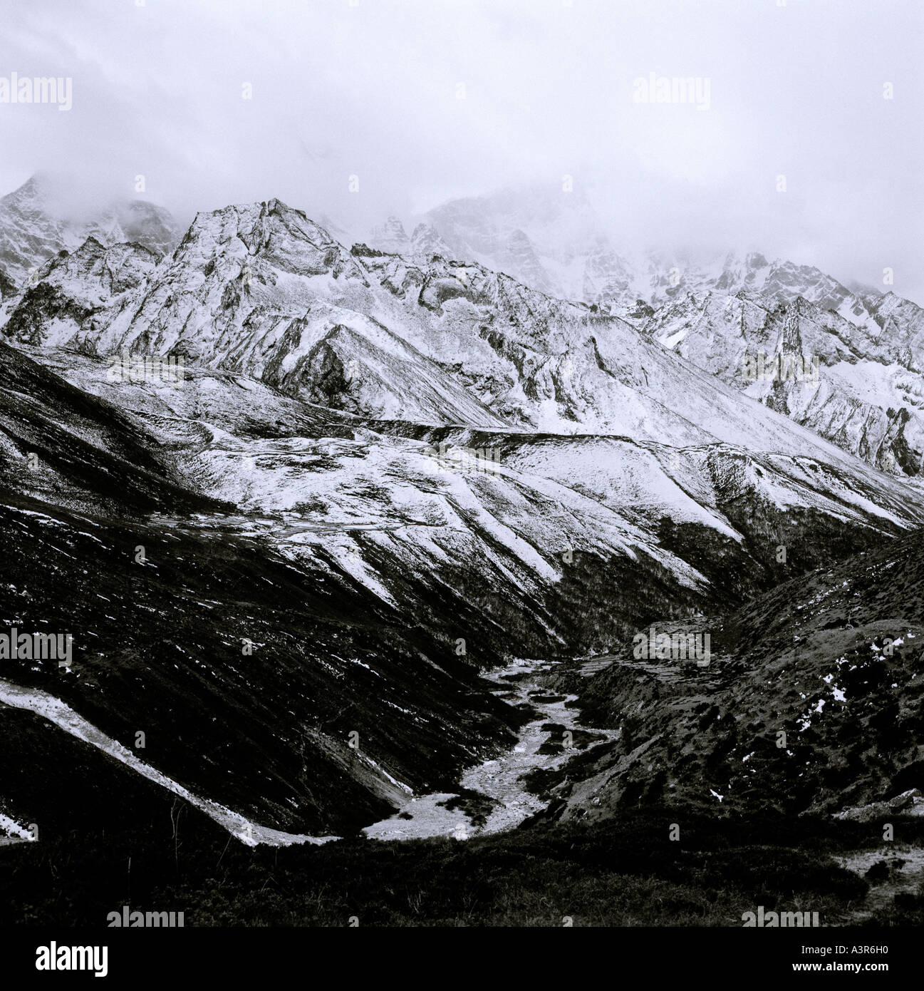 World Himalaya Travel. Beautiful landscape high in the Himalayan
