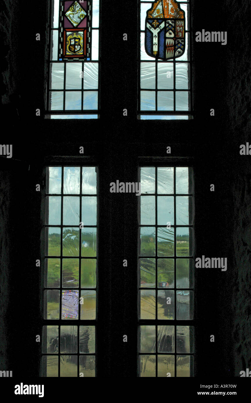 Looking through windows at Bunratty Castle Shannon Ireland Stock Photo