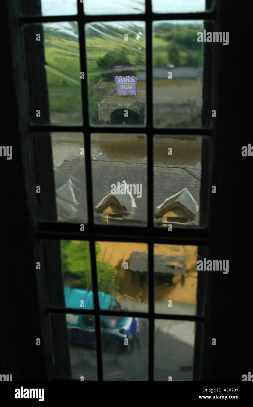Looking through windows at Bunratty Castle Shannon Ireland Stock Photo