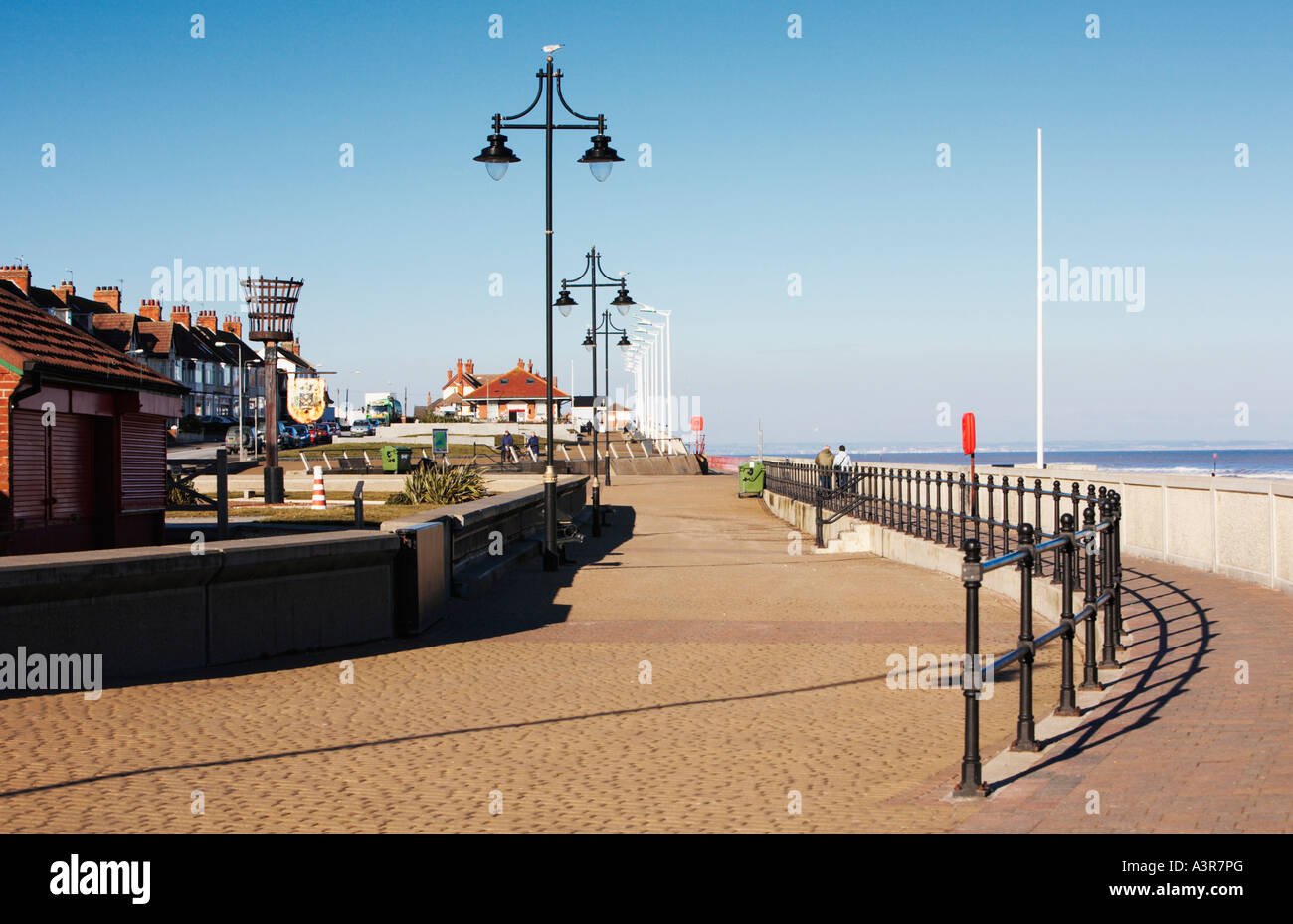 Promenade at Hornsea on the Holderness Coast, East Yorkshire, UK Stock
