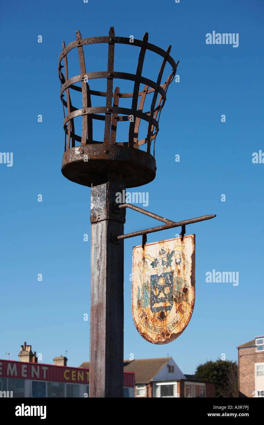 Seafront Beacon at Hornsea East Yorkshire UK Stock Photo Alamy