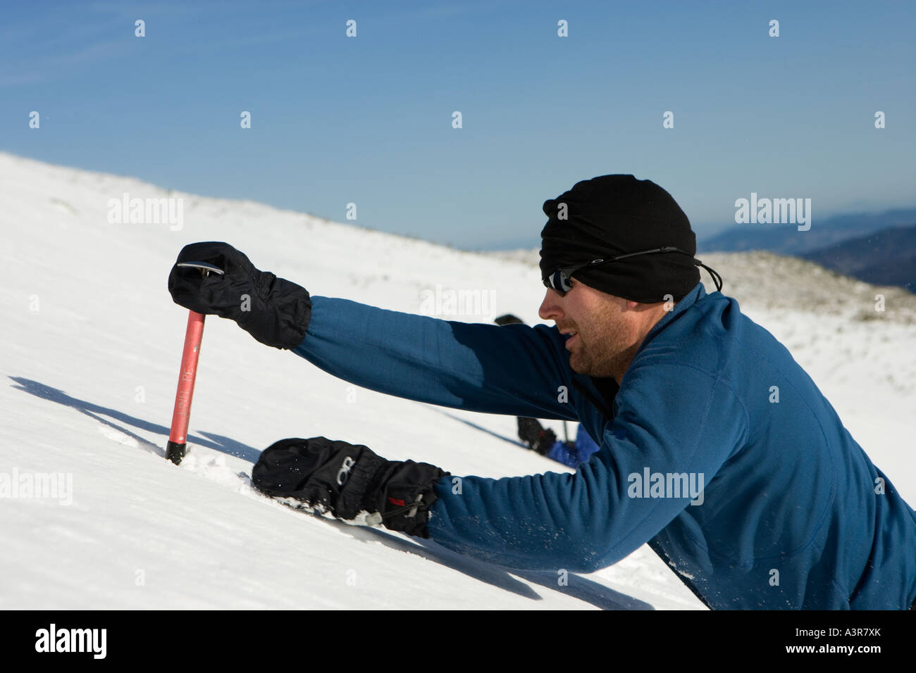 A mountaineering class on Mount Washington in the White Mountains of