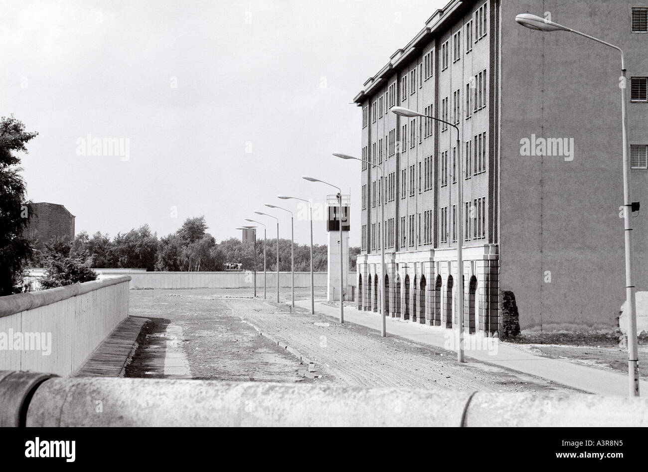 European History. The historical Berlin Wall no mans land Death Strip