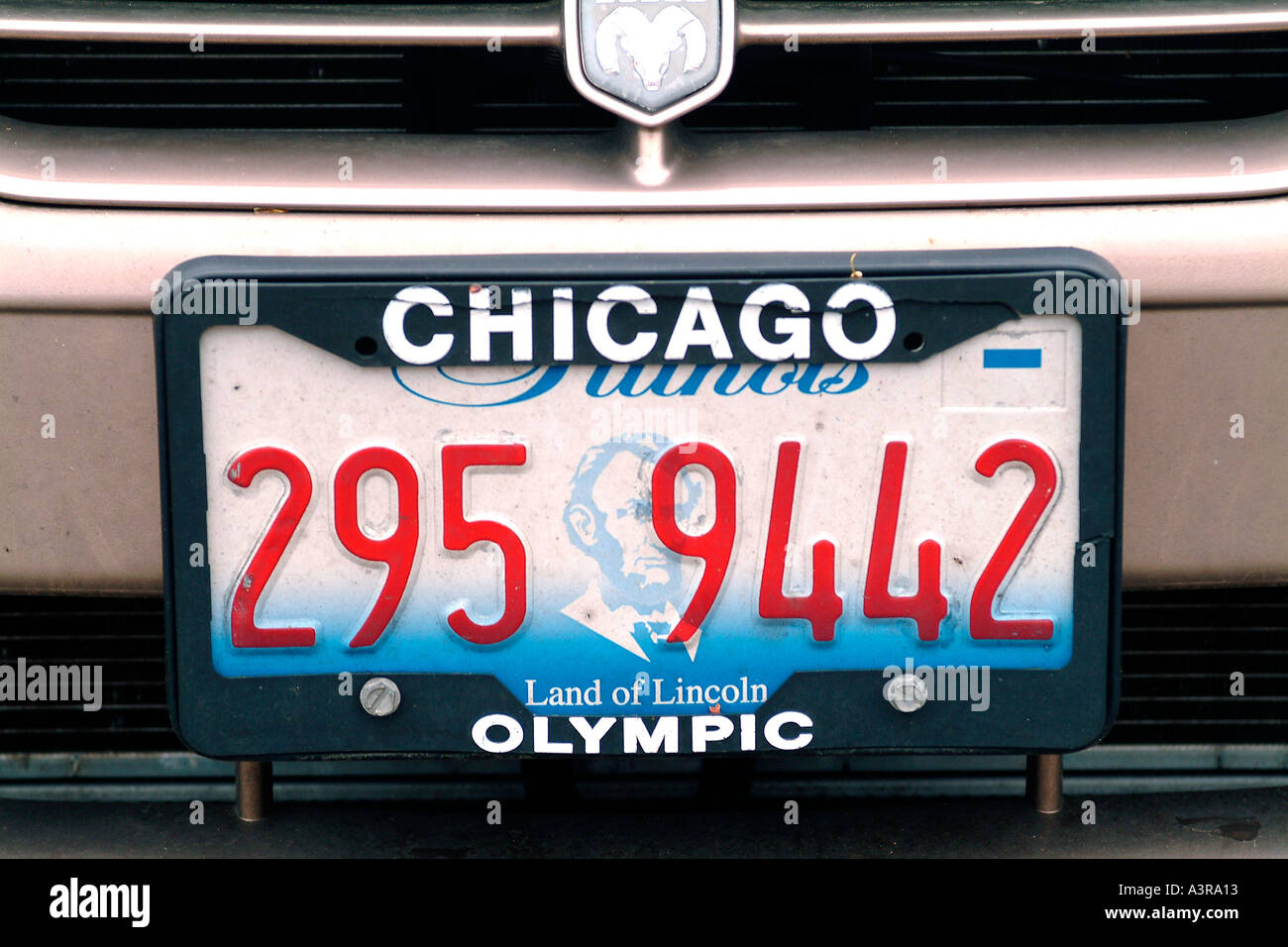 Chicago car registration plates Stock Photo - Alamy