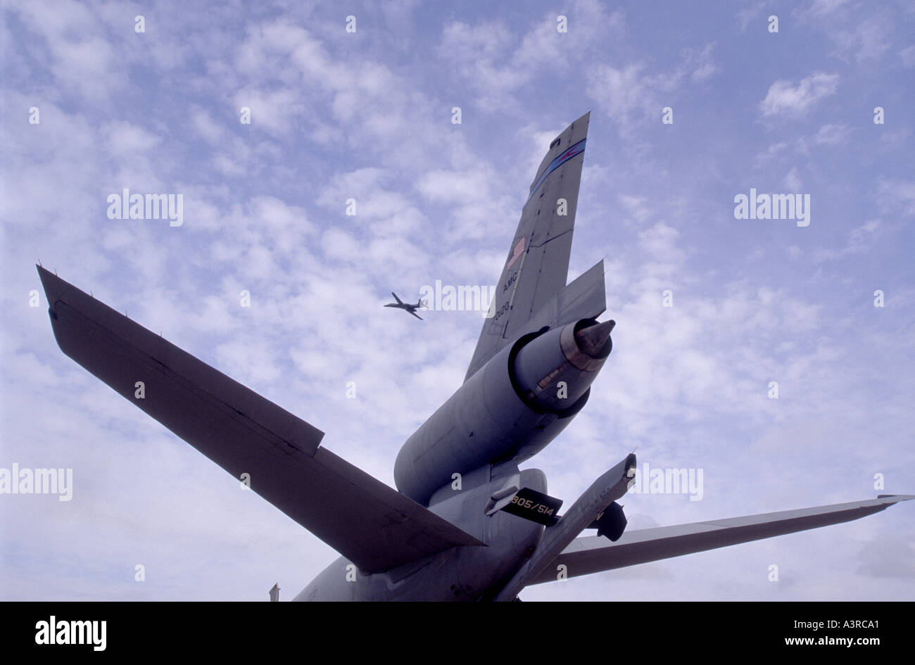 McDonnell Douglas DC10, KC10 MilitaryVarient at RAF Leuchars in Fife, Scotland.   GAV 1080-37 Stock Photo